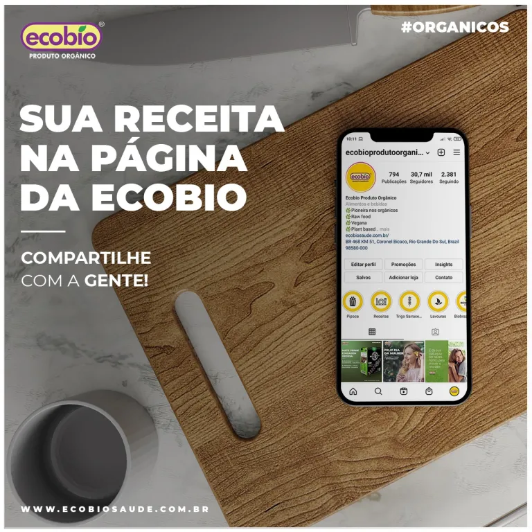Sua receita na página da Ecobio!